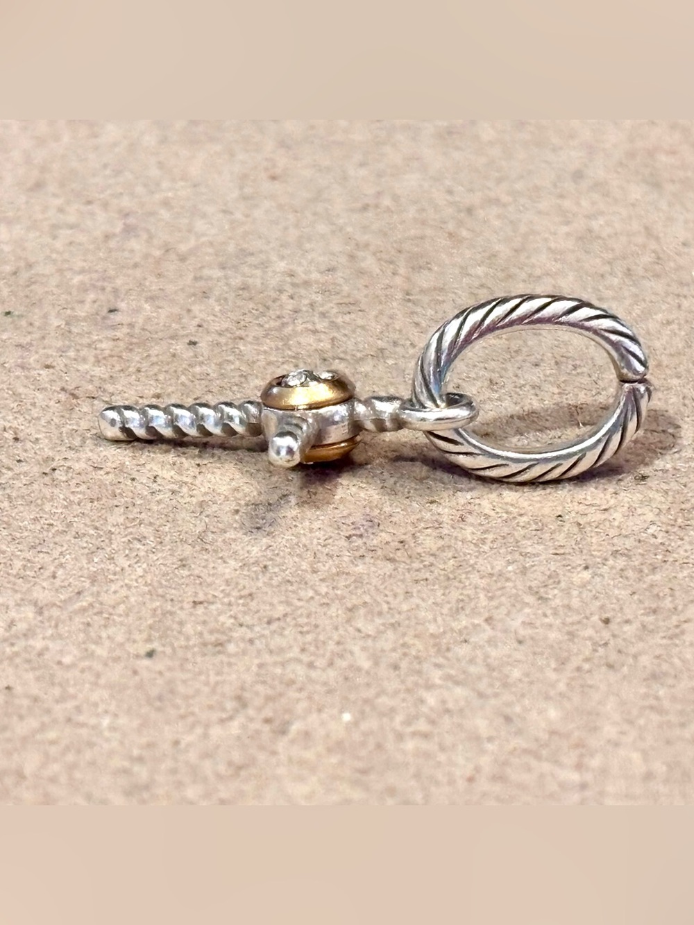 🆕Listing! Brighton cross charm in Silver with crystal and gold accents Retired - Picture 3 of 5